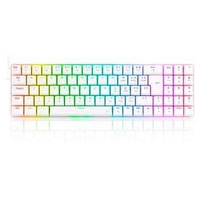 Teclado Mecânico Gamer Redragon Ashe, RGB, Switch Red Branco - K626-KB-W (PT-RED) Teclado Mecânico Gamer Redragon Ashe, RGB, Switch Red Branco - K626-KB-W (PT-RED)