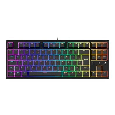 Teclado Mecânico Gamer Husky Sled, TKL, Preto, ABNT2, RGB, Switch Gateron G Pro Red - HTG500PTVR Teclado Mecânico Gamer Husky Sled, TKL, Preto, ABNT2, RGB, Switch Gateron G Pro Red - HTG500PTVR