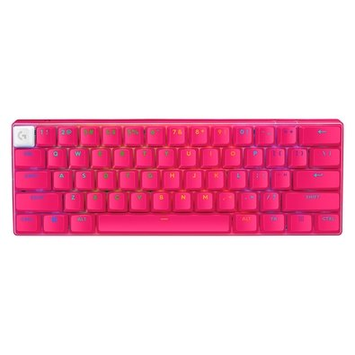 Teclado Sem Fio Mecânico Gamer Logitech G PRO X 60 Lightspeed, RGB, Bluetooth, Compatível com Windows, Rosa Magenta - 920-011940 Teclado Sem Fio Mecânico Gamer Logitech G PRO X 60 Lightspeed, RGB, Bluetooth, Compatível com Windows, Rosa Magenta - 920-011940