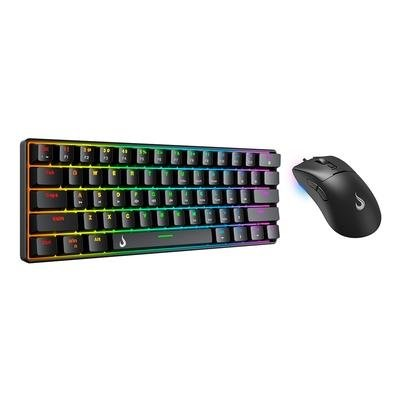Kit Gamer Set 02 Rise Mode Black Red, Teclado Mecânico GM1 Black RGB Red, Mouse G1 Pro Black 12000 DPI , Preto - RM-GS02-BRED Kit Gamer Set 02 Rise Mode Black Red, Teclado Mecânico GM1 Black RGB Red, Mouse G1 Pro Black 12000 DPI , Preto - RM-GS02-BRED