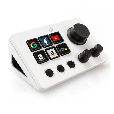 Mesa Controladora e Mixer Rise Mode Vision 01 Sound, 6 Teclas LCD e Botões Rotativos, Branco - RM-MCS-01-W Mesa Controladora e Mixer Rise Mode Vision 01 Sound, 6 Teclas LCD e Botões Rotativos, Branco - RM-MCS-01-W