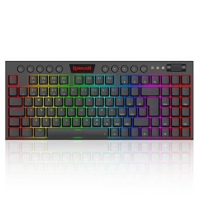 Teclado Mecânico Gamer Redragon Kurama, RGB, Switch Marrom, ABNT2, cabo USB-C removivel, Preto - K625P-KB (PT-BROWN) Teclado Mecânico Gamer Redragon Kurama, RGB, Switch Marrom, ABNT2, cabo USB-C removivel, Preto - K625P-KB (PT-BROWN)