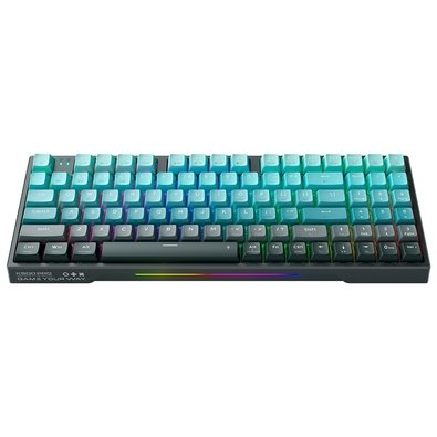Teclado Mecânico Gamer Machenike K500F-B94W, RGB Switch GR Silver, Tri-Mode Gasket Mount 96%, Verde - JJ02GZ00D