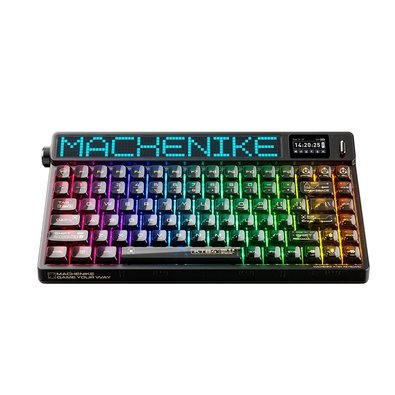 Teclado Mecânico Sem Fio Gamer Machenike KT84 Pro, Gasket, RGB, Switch Gateron Yellow, Preto - JJ02G2012 Teclado Mecânico Sem Fio Gamer Machenike KT84 Pro, Gasket, RGB, Switch Gateron Yellow, Preto - JJ02G2012