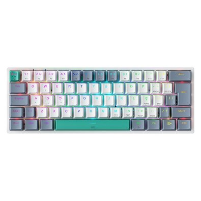 Teclado Mecânico Gamer Machenike K500-B61, RGB Switch Red, HotSwap, C/Fio, PT-BR, Branco e Cinza Teclado Mecânico Gamer Machenike K500-B61, RGB Switch Red, HotSwap, C/Fio, PT-BR, Branco e Cinza