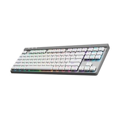 Teclado Sem Fio Mecânico Gamer Logitech G515, RGB, Bluetooth, com Design TKL,Tecnologia Lightspeed, Branco - 920-012535 Teclado Sem Fio Mecânico Gamer Logitech G515, RGB, Bluetooth, com Design TKL,Tecnologia Lightspeed, Branco - 920-012535