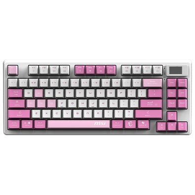 Teclado Sem Fio Mecânico Gamer MSI Forge GK600 TKL W VIOLET, RGB, Switch Linear, USB 2.0,Bluetooth, US, Rosa - FORGEGK600V Teclado Sem Fio Mecânico Gamer MSI Forge GK600 TKL W VIOLET, RGB, Switch Linear, USB 2.0,Bluetooth, US, Rosa - FORGEGK600V