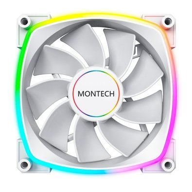 Ventoinha Montech RX140, 140mm, PWM, ARGB, Lâmina Reversa, Branco - RX140 PWM White Ventoinha Montech RX140, 140mm, PWM, ARGB, Lâmina Reversa, Branco - RX140 PWM White
