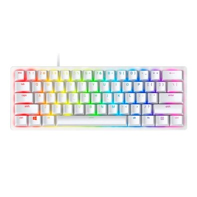 Teclado Óptico Gamer Razer Huntsman Mini, 60%, Switch Purple, Mercury - RZ03-03393300-R3U1