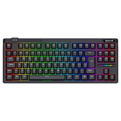 Teclado Magnético Gamer Redragon Otiim, TKL, RGB, 8000Hz, Rapid Trigger, Roda de Volume, Preto - K729RGB-M Teclado Magnético Gamer Redragon Otiim, TKL, RGB, 8000Hz, Rapid Trigger, Roda de Volume, Preto - K729RGB-M