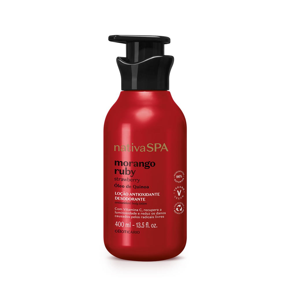Loção Antioxidante Desodorante Corporal Nativa SPA Morango Ruby 400ml Loção Antioxidante Desodorante Corporal Nativa SPA Morango Ruby 400ml