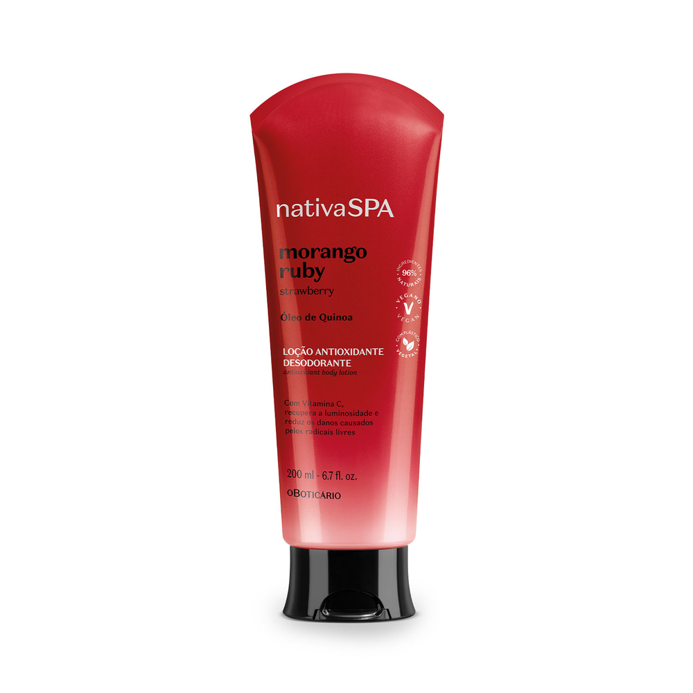 Loção Antioxidante Desodorante Corporal Nativa SPA Morango Ruby 200ml Loção Antioxidante Desodorante Corporal Nativa SPA Morango Ruby 200ml