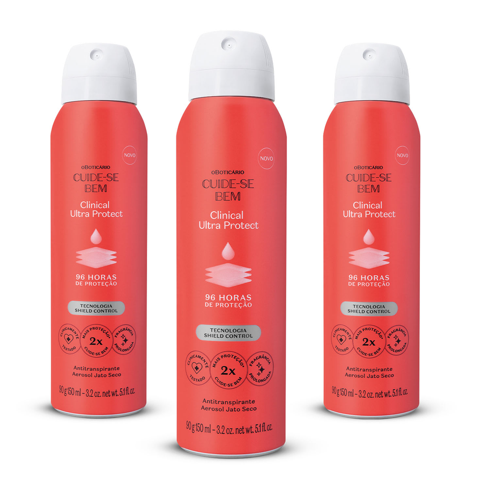 Desodorante Antitranspirante Aerosol Cuide-se Bem Clinical Ultra Protect 90g/150ml Desodorante Antitranspirante Aerosol Cuide-se Bem Clinical Ultra Protect 90g/150ml