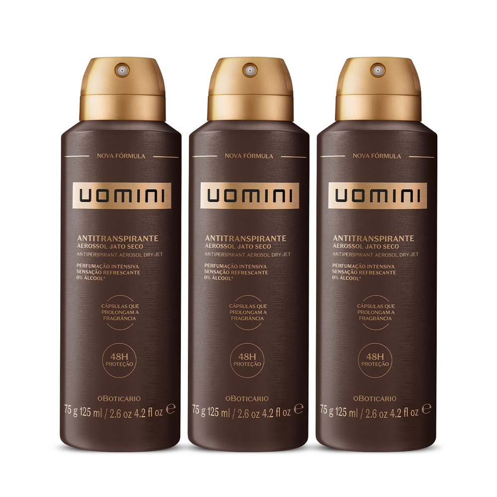 Desodorante Antitranspirante Aerossol Uomini 75g/125ml