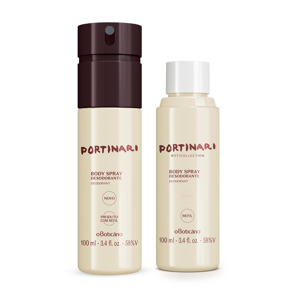 Combo Boticollection Portinari: Desodorante Body Spray 100ml + Refil 100ml