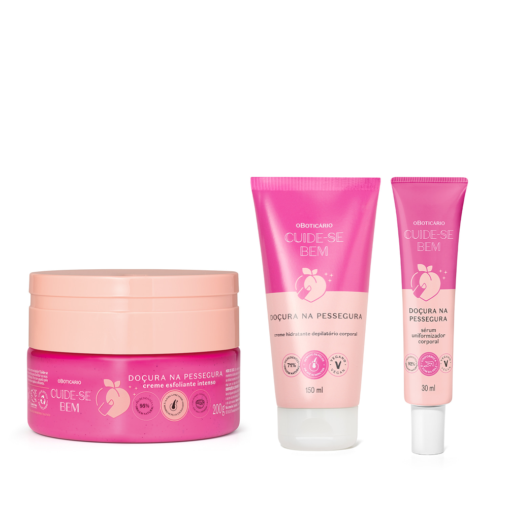 Combo Passou, Depilou: Creme Esfoliante 200g + Creme Depilatório 150ml + Sérum Uniformizador 30ml Combo Passou, Depilou: Creme Esfoliante 200g + Creme Depilatório 150ml + Sérum Uniformizador 30ml