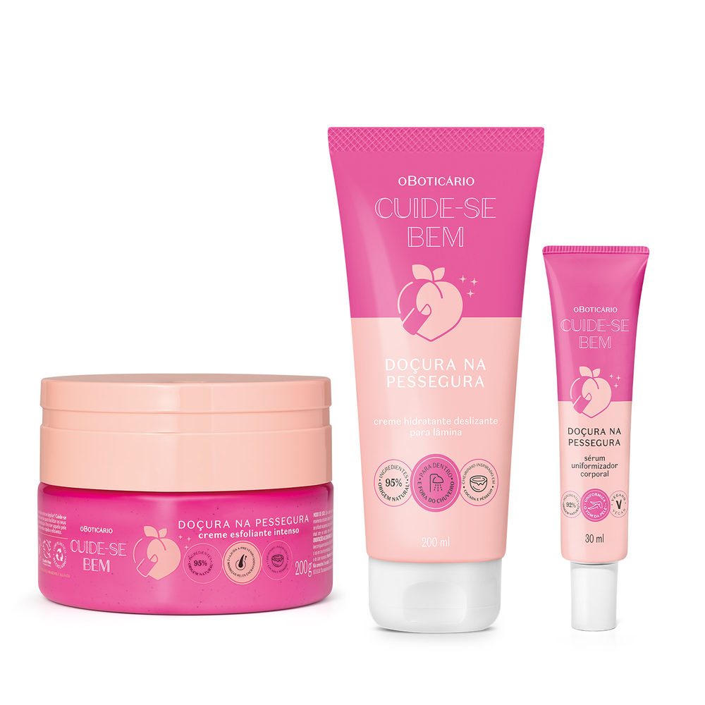 Combo Desliza Fácil: Creme Esfoliante 200g + Creme Hidratante Deslizante 200ml + Sérum Uniformizador 30ml Combo Desliza Fácil: Creme Esfoliante 200g + Creme Hidratante Deslizante 200ml + Sérum Uniformizador 30ml