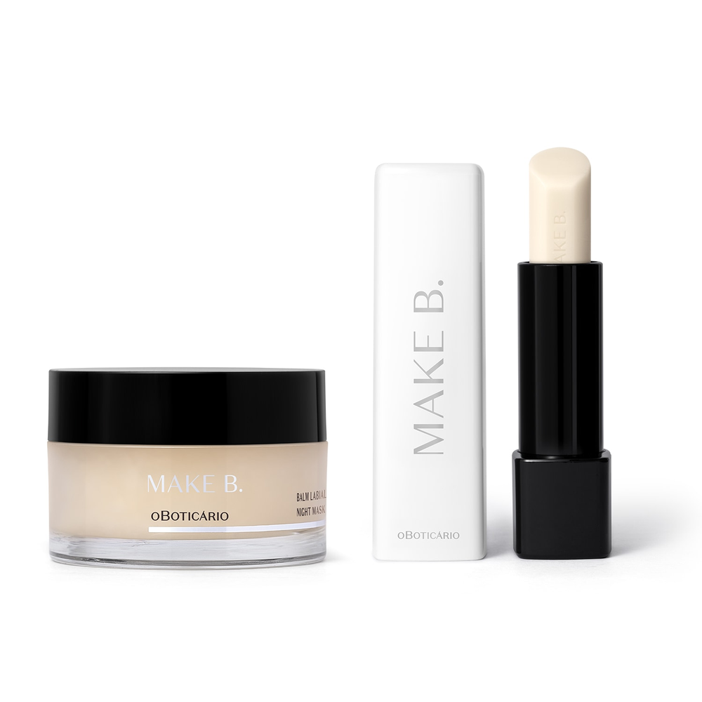 Combo Balm Labial Noturno Make B.: Night Mask 9g + Night Peeling 3,6g Combo Balm Labial Noturno Make B.: Night Mask 9g + Night Peeling 3,6g