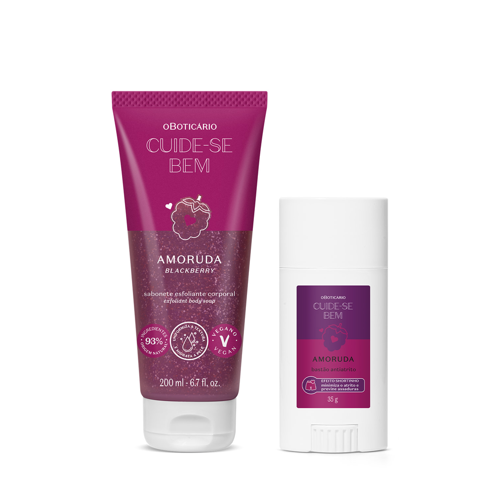Combo Cuide-se Bem Amoruda: Bastão Anti-Atrito 35g + Sabonete Esfoliante Corporal 200ml Combo Cuide-se Bem Amoruda: Bastão Anti-Atrito 35g + Sabonete Esfoliante Corporal 200ml