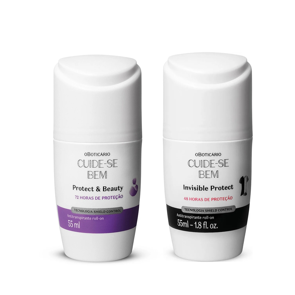 Combo Cuide-se Bem Desodorante Roll-on: Protect and Care 55ml + Invisible Protect 55ml Combo Cuide-se Bem Desodorante Roll-on: Protect and Care 55ml + Invisible Protect 55ml