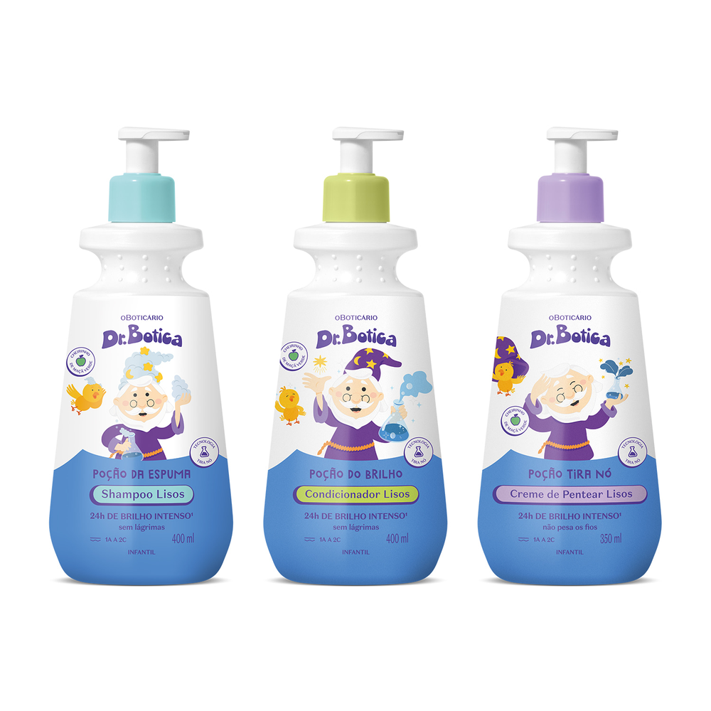 Combo Dr. Botica Cabelos Lisos 1A 2C: Shampoo Infantil 400ml + Condicionador Infantil 400ml + Creme Para Pentear Infantil 350ml Combo Dr. Botica Cabelos Lisos 1A 2C: Shampoo Infantil 400ml + Condicionador Infantil 400ml + Creme Para Pentear Infantil 350ml