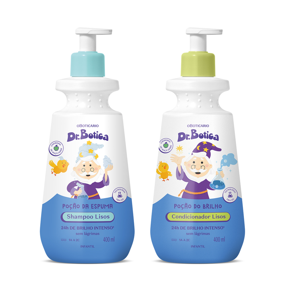 Combo Dr. Botica Cabelos Lisos 1A 2C: Shampoo Infantil 400ml + Condicionador Infantil 400ml Combo Dr. Botica Cabelos Lisos 1A 2C: Shampoo Infantil 400ml + Condicionador Infantil 400ml