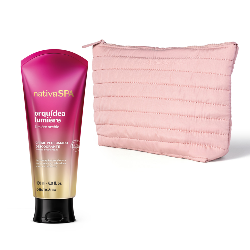 Combo Nativa SPA Orquídea Lumière: Creme Perfumado Desodorante 180ml + Nécessaire Premium Combo Nativa SPA Orquídea Lumière: Creme Perfumado Desodorante 180ml + Nécessaire Premium