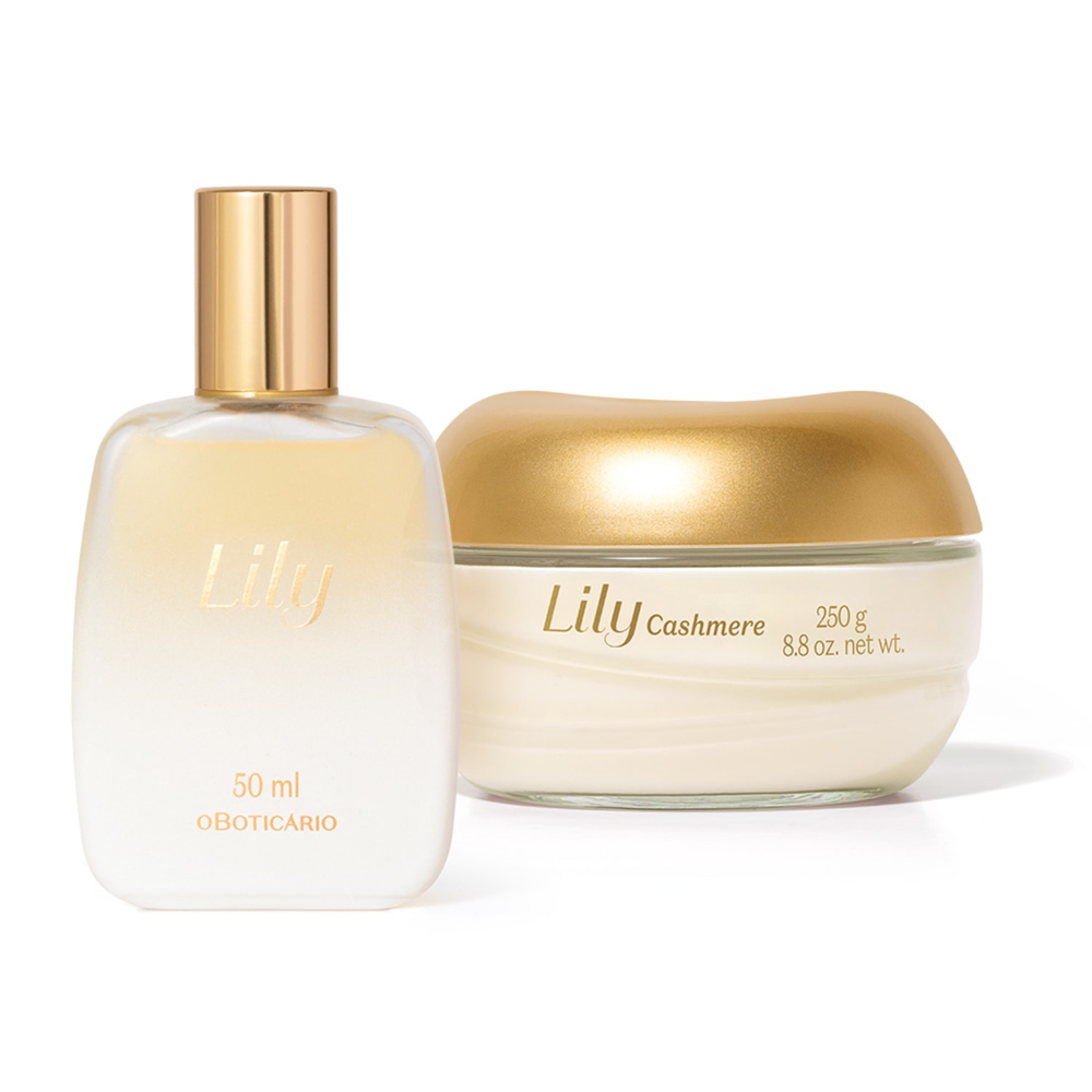 Combo Lily Autocuidado: Creme Acetinado Cashmere 250g + Spray Perfumado para Cabelos Hair Mist 50ml Combo Lily Autocuidado: Creme Acetinado Cashmere 250g + Spray Perfumado para Cabelos Hair Mist 50ml
