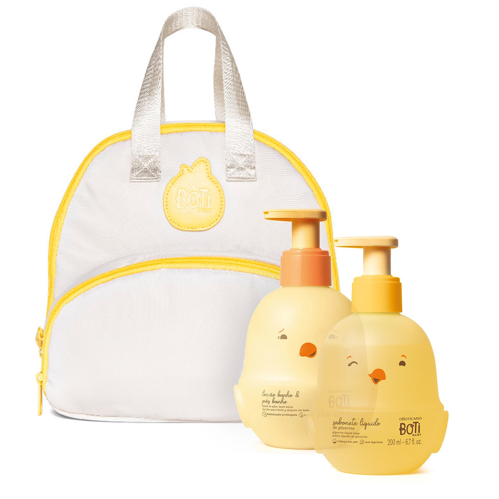 Combo Maternidade Boti Baby: Sabonete Líquido 200ml + Loção Corporal 200ml + Mochila Combo Maternidade Boti Baby: Sabonete Líquido 200ml + Loção Corporal 200ml + Mochila