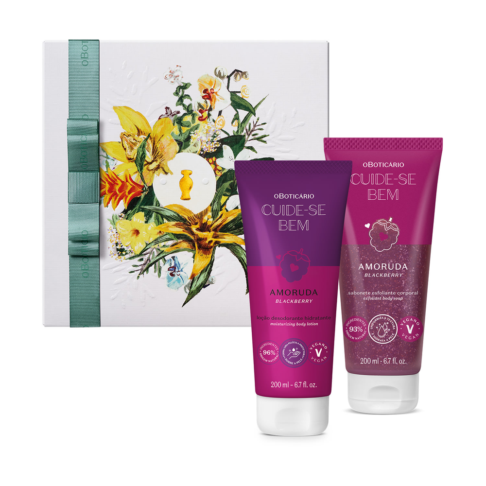 Combo Presente Dia Das Mães Cuide-Se Bem Amoruda : Loção Corporal 200ml + Sabonete Líquido 200ml