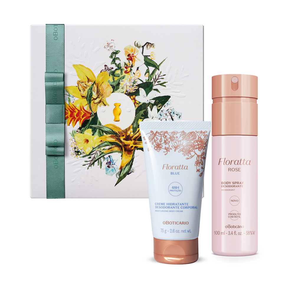 Combo Presente Dia das Mães Floratta Blue: Body Spray 100ml + Creme Corporal 75g Combo Presente Dia das Mães Floratta Blue: Body Spray 100ml + Creme Corporal 75g