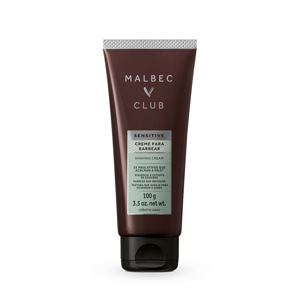 Creme para Barbear Malbec Club Sensitive 100g Creme para Barbear Malbec Club Sensitive 100g