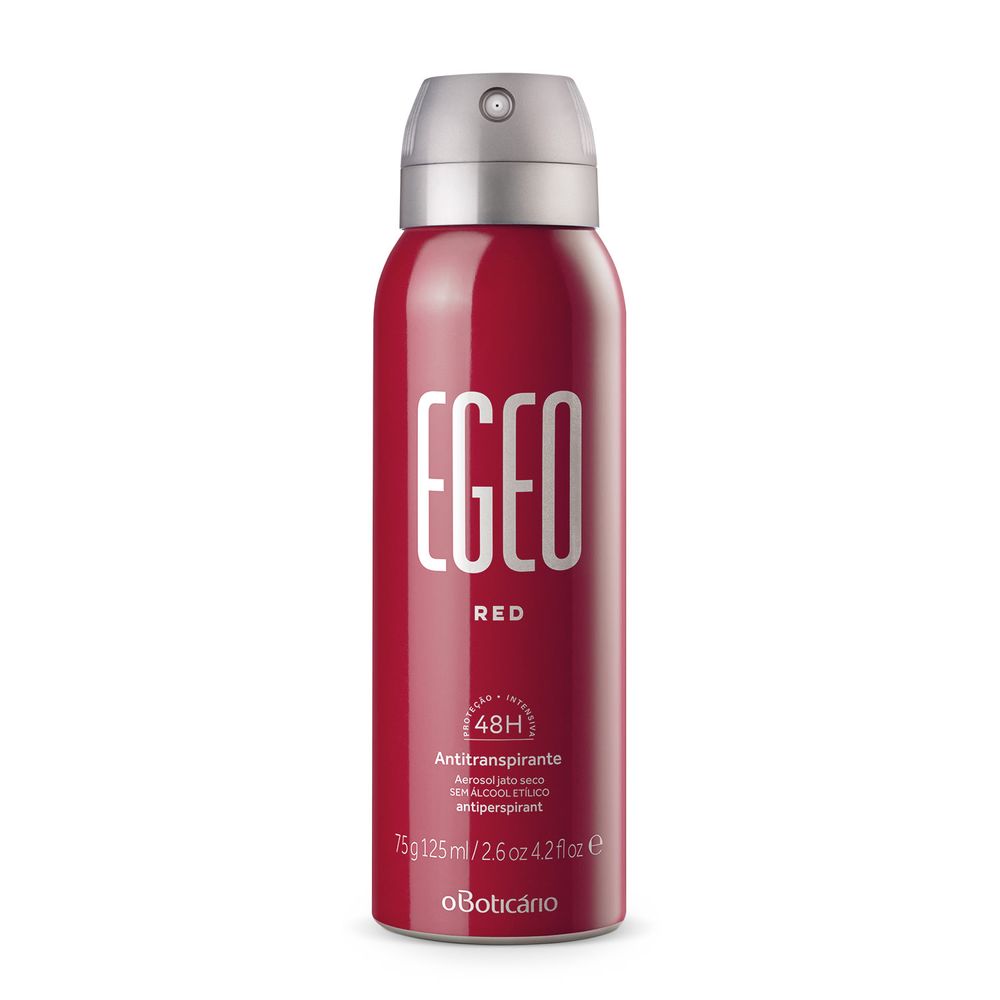 Desodorante Antitranspirante Aerosol Egeo Red 75g/125ml Desodorante Antitranspirante Aerosol Egeo Red 75g/125ml