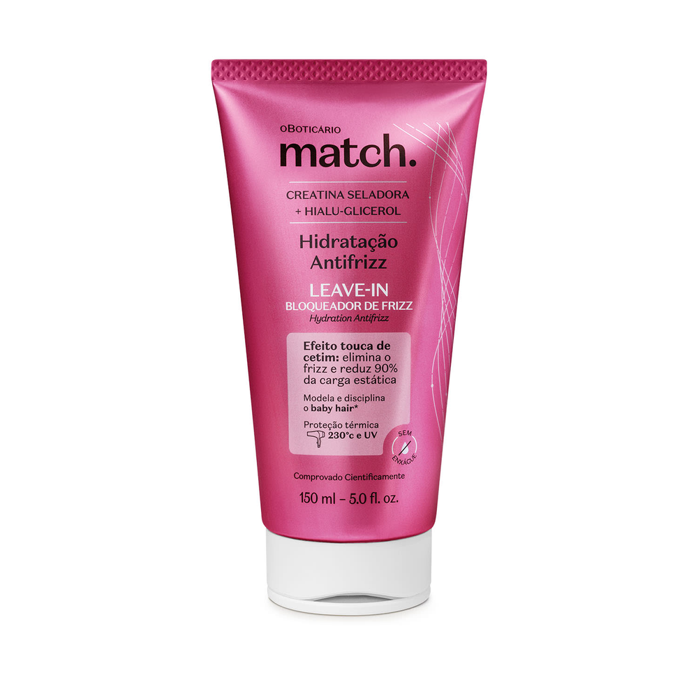 Leave-In Bloqueador de Frizz Match Hidratação Antifrizz 150ml Leave-In Bloqueador de Frizz Match Hidratação Antifrizz 150ml