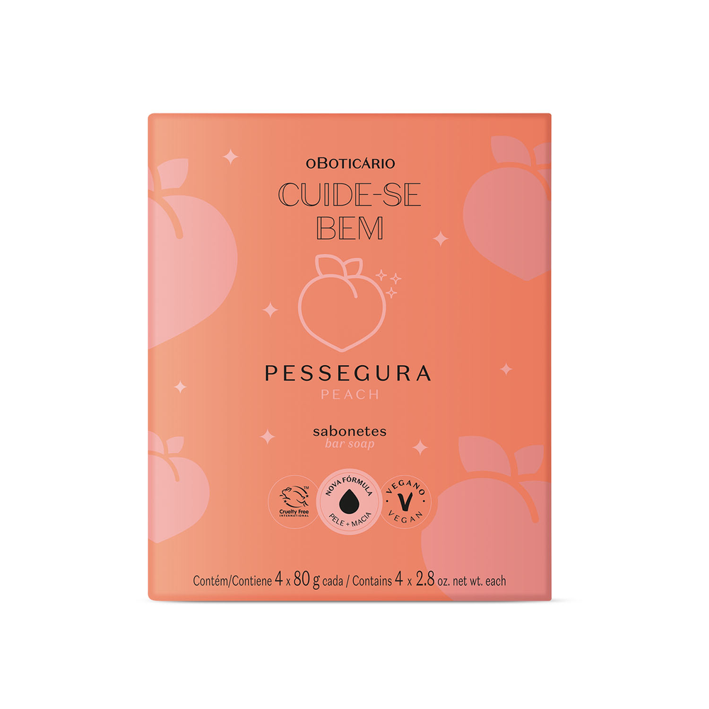 Sabonete em Barra Cuide-Bem Pessegura 4x80g Sabonete em Barra Cuide-Bem Pessegura 4x80g