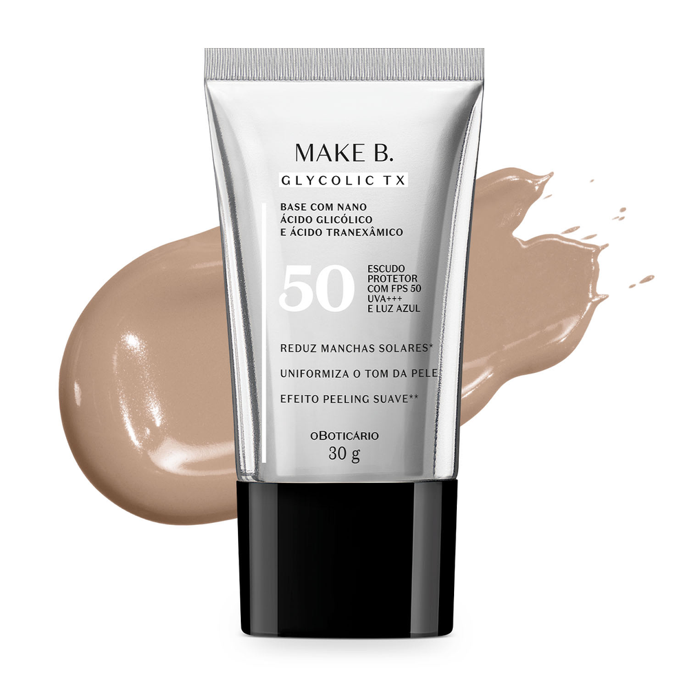 Base Líquida Make B. Glycolic TX Cor 100 30g Base Líquida Make B. Glycolic TX Cor 100 30g