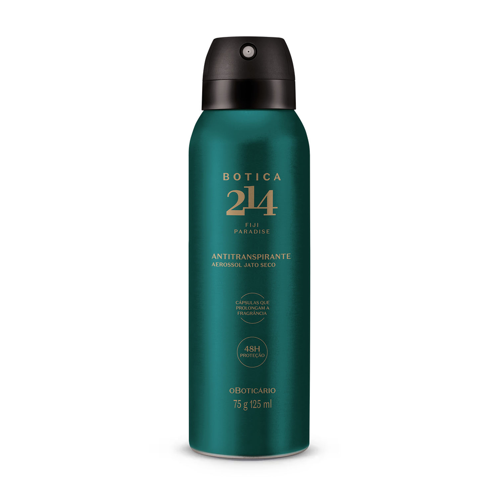 Desodorante Antitranspirante Aerossol Botica 214 Fiji Paradise 75g/125ml Desodorante Antitranspirante Aerossol Botica 214 Fiji Paradise 75g/125ml