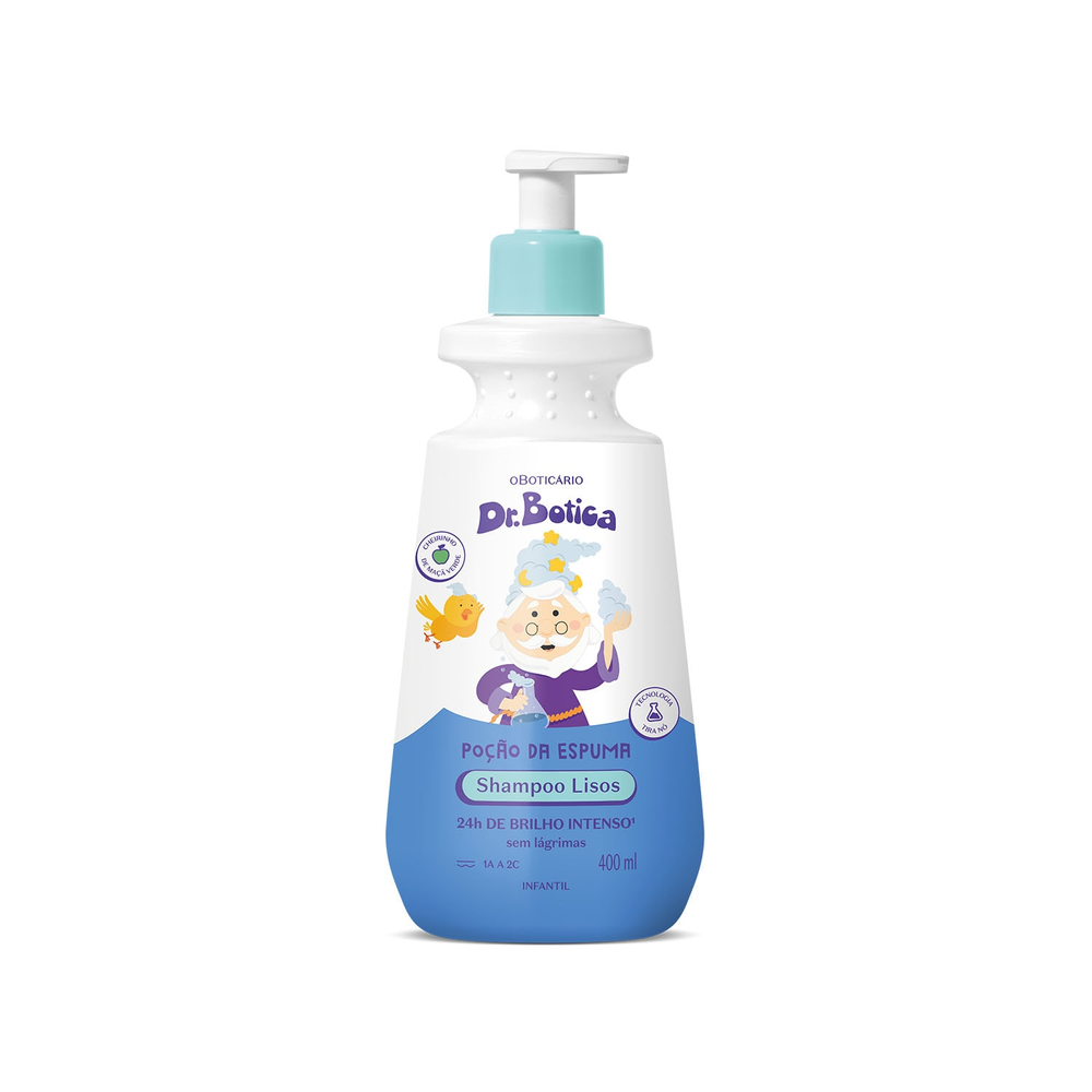 Shampoo Infantil Cabelos Lisos 1A à 2C Dr.Botica Poção da Espuma 400ml Shampoo Infantil Cabelos Lisos 1A à 2C Dr.Botica Poção da Espuma 400ml