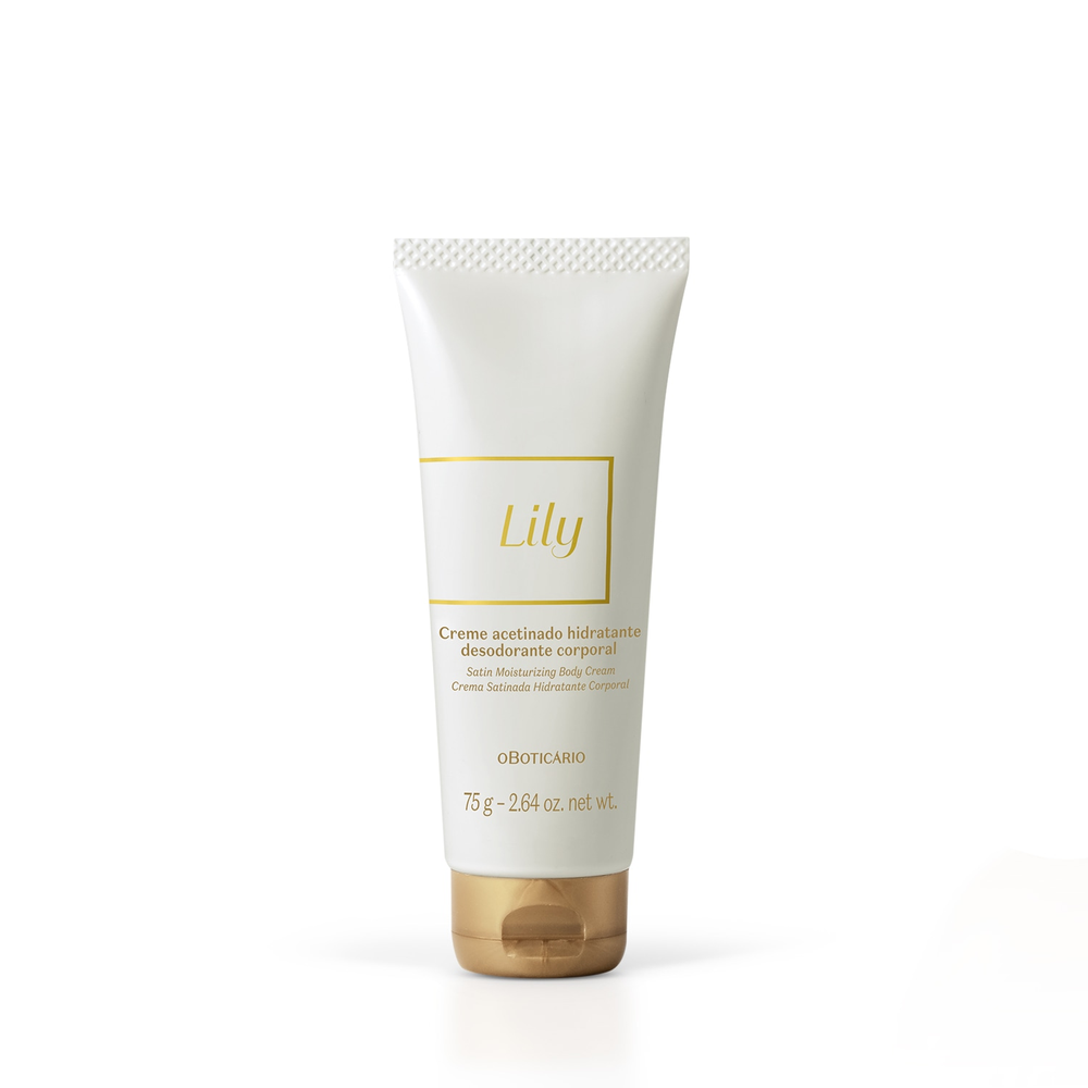 Creme Acetinado Hidratante Desodorante Corporal Lily 75g