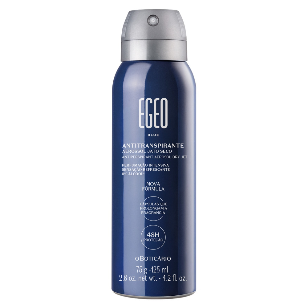 Desodorante Antitranspirante Aerossol Egeo Blue 75g/125ml Desodorante Antitranspirante Aerossol Egeo Blue 75g/125ml