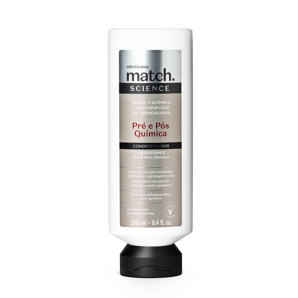 Condicionador Match Science Pré e Pós-Química 280ml Condicionador Match Science Pré e Pós-Química 280ml