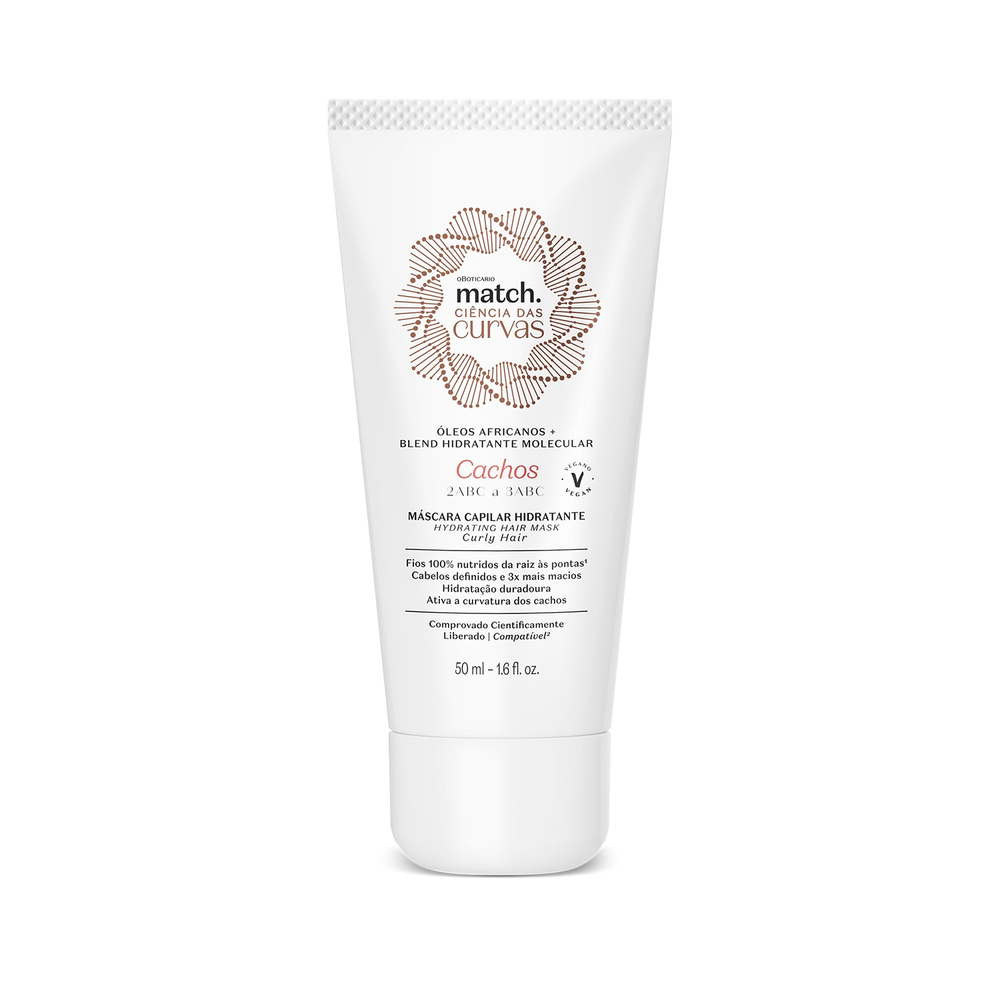 Máscara Capilar Hidratante Match Ciência das Curvas Crespos 50ml