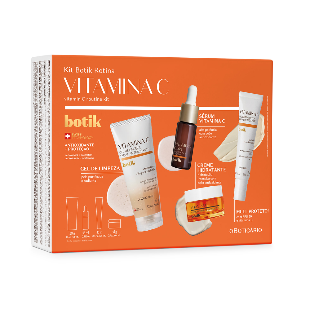 Mini Kit Rotina Botik Vitamina C (4 itens) Mini Kit Rotina Botik Vitamina C (4 itens)