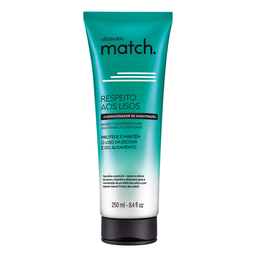 Condicionador Match Respeito aos Lisos, 250ml Condicionador Match Respeito aos Lisos, 250ml