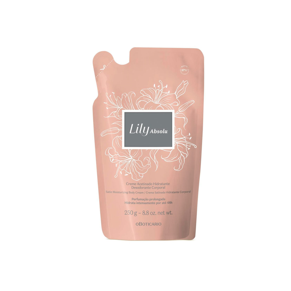 Refil Creme Acetinado Desodorante Hidratante Corporal Lily Absolu 250g Refil Creme Acetinado Desodorante Hidratante Corporal Lily Absolu 250g