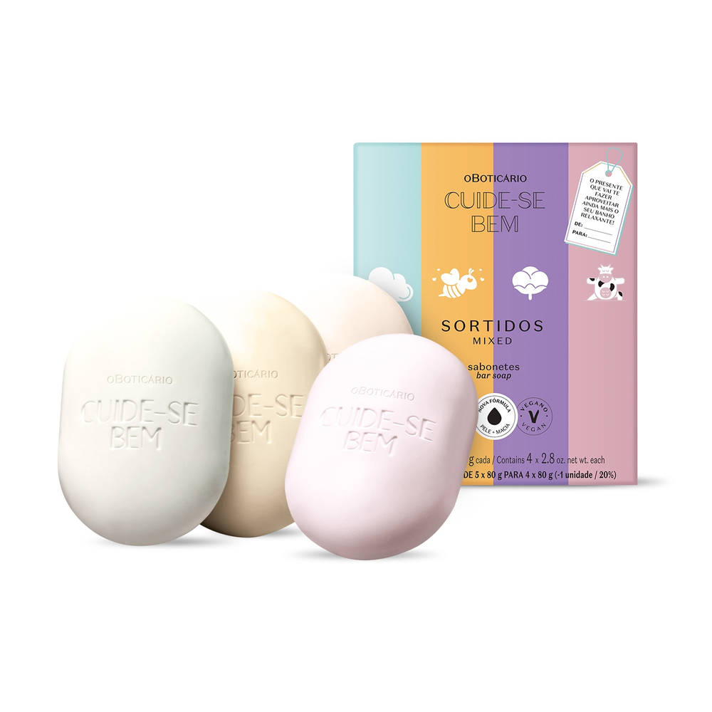 Sabonetes Sortidos Cuide-se Bem 4x80g cada