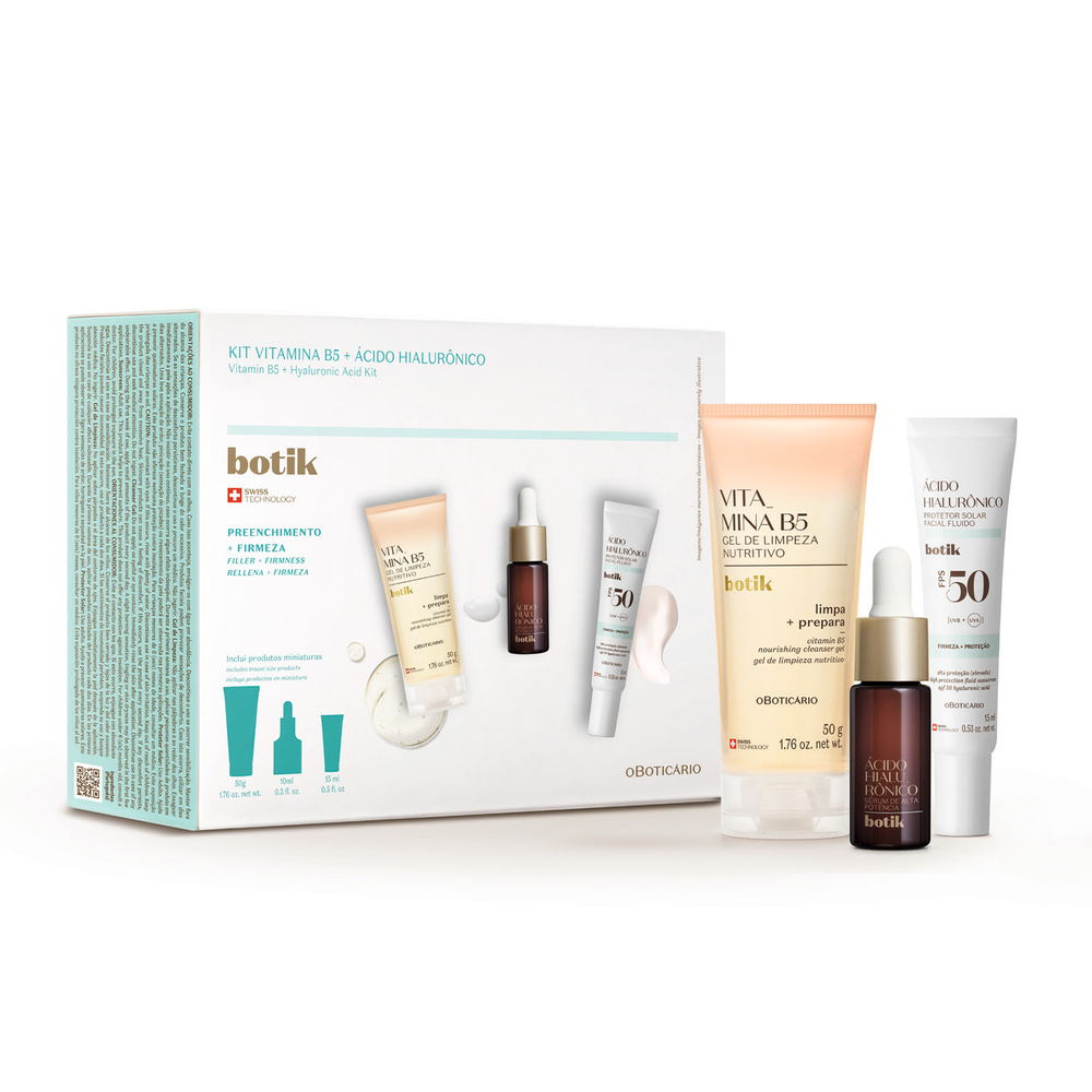 Mini Kit Botik Vitamina B5 + Ácido Hialurônico (3 itens)