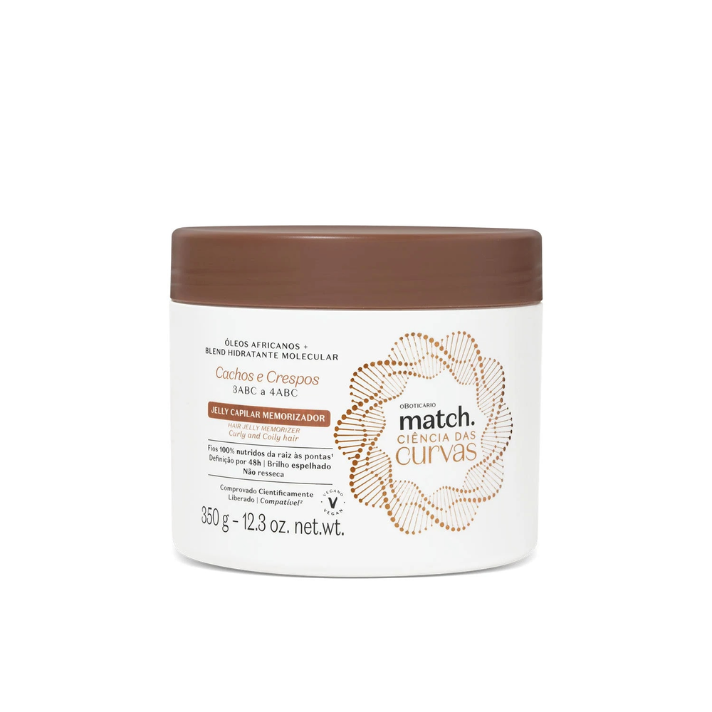 Jelly Capilar Memorizador Match Ciência das Curvas 350g Jelly Capilar Memorizador Match Ciência das Curvas 350g