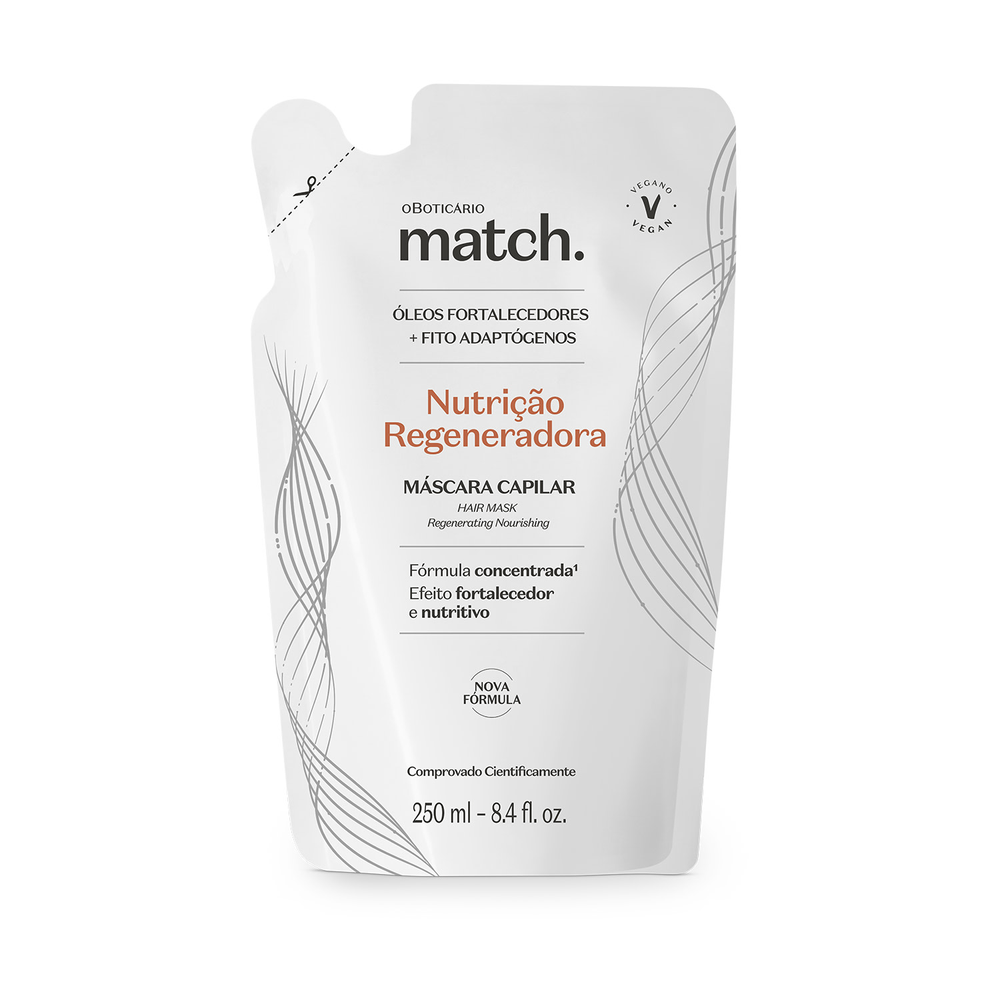 Refil Máscara Capilar Match Nutrição Regeneradora 250ml Refil Máscara Capilar Match Nutrição Regeneradora 250ml