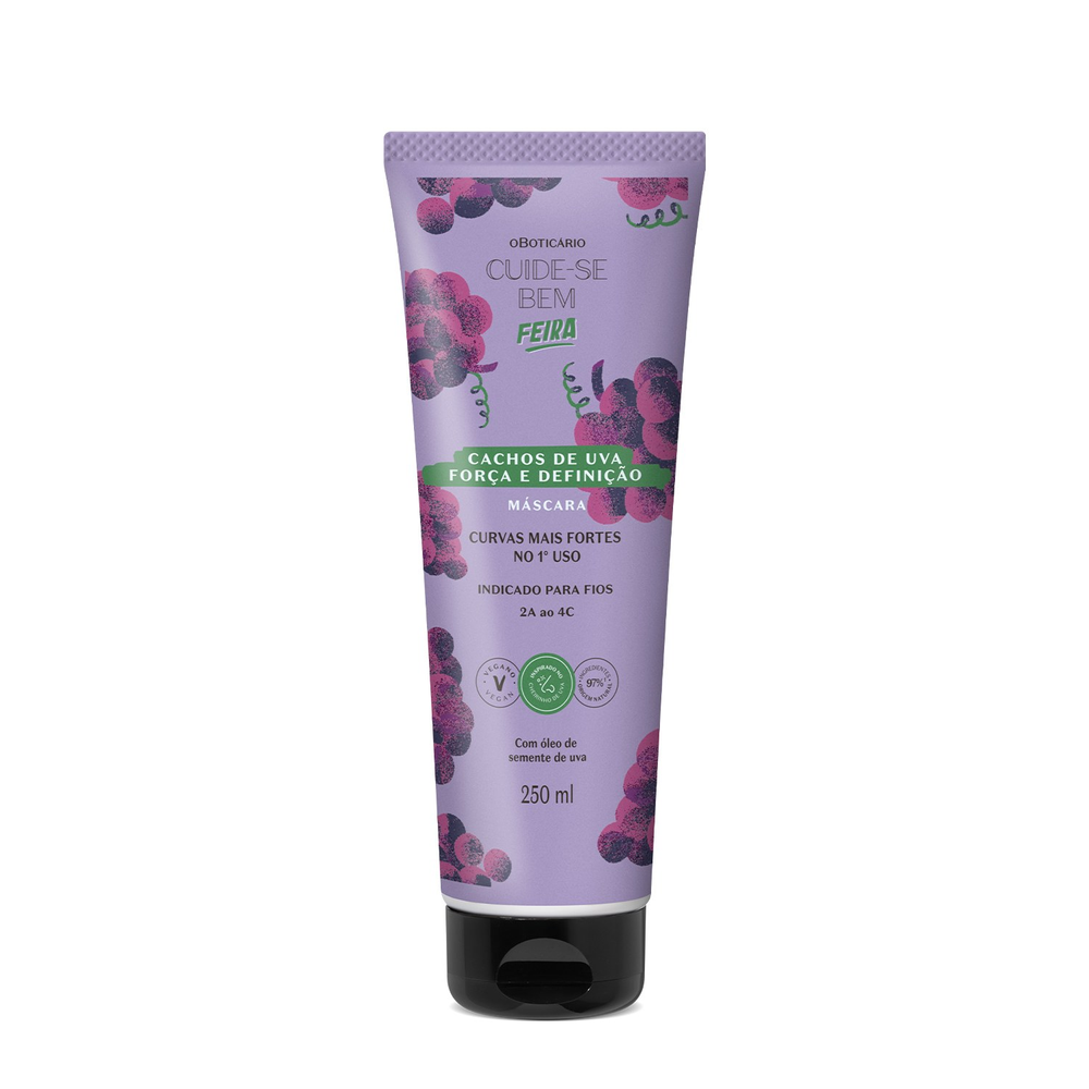 Máscara Capilar Cuide-se Bem Feira Cachos de Uva 250ml Máscara Capilar Cuide-se Bem Feira Cachos de Uva 250ml